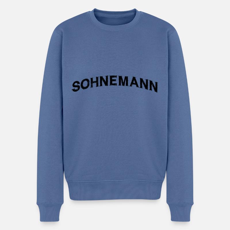 Sohn Sohnemann KInd - Männer Premium Bio Pullover - Taubenblau