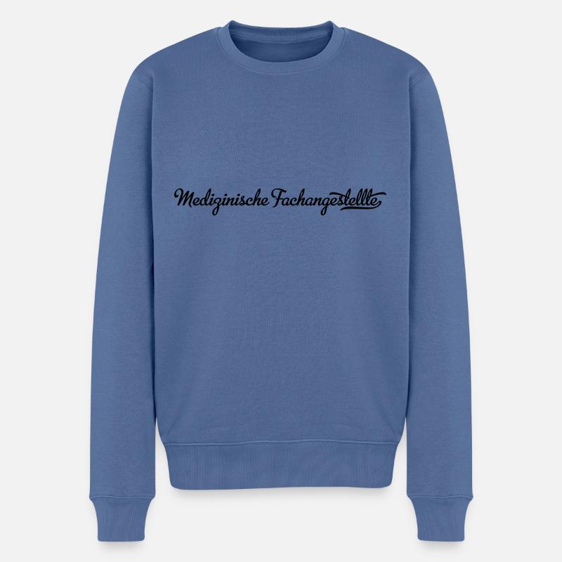 mfa - Männer Premium Bio Pullover - Taubenblau