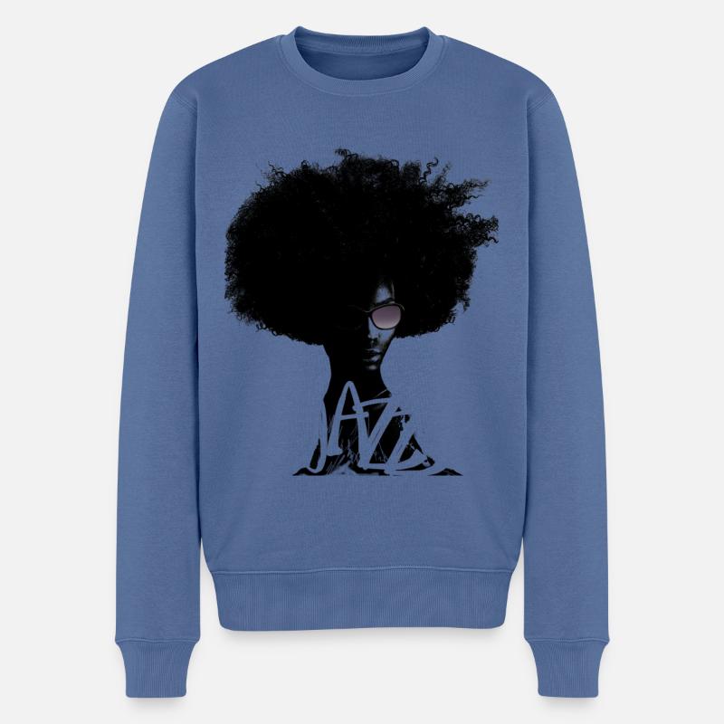 Jazz - Männer Premium Bio Pullover - Taubenblau