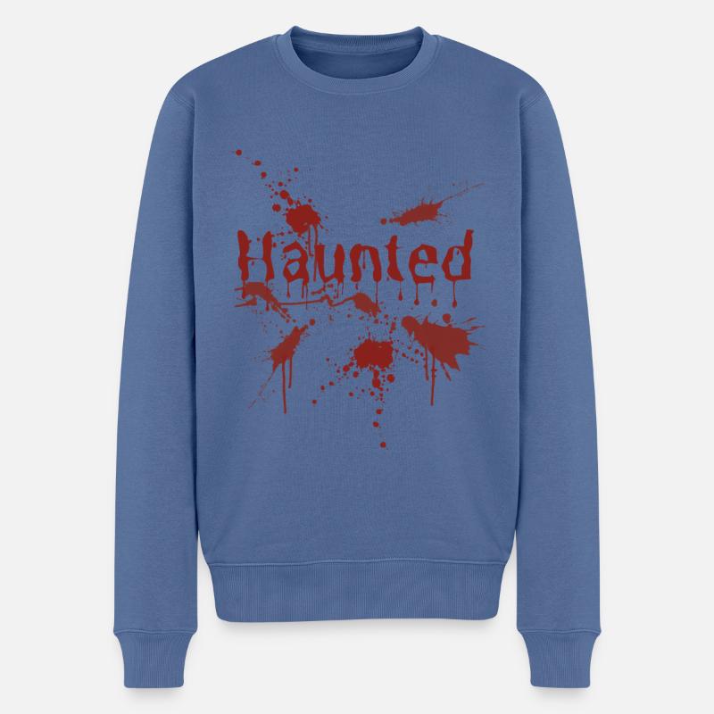 Haunted - Männer Premium Bio Pullover - Taubenblau
