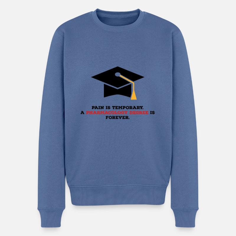 Pharmdegree - Männer Premium Bio Pullover - Taubenblau