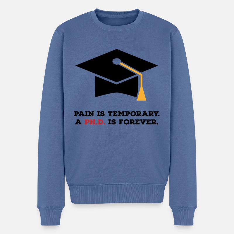 phd - Männer Premium Bio Pullover - Taubenblau