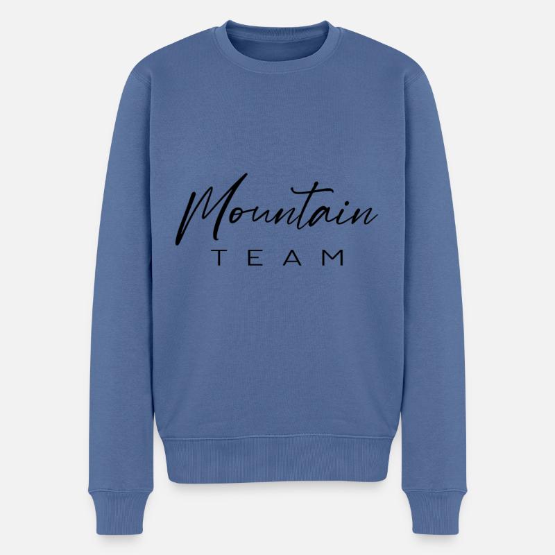 Mountain Team - Männer Premium Bio Pullover - Taubenblau
