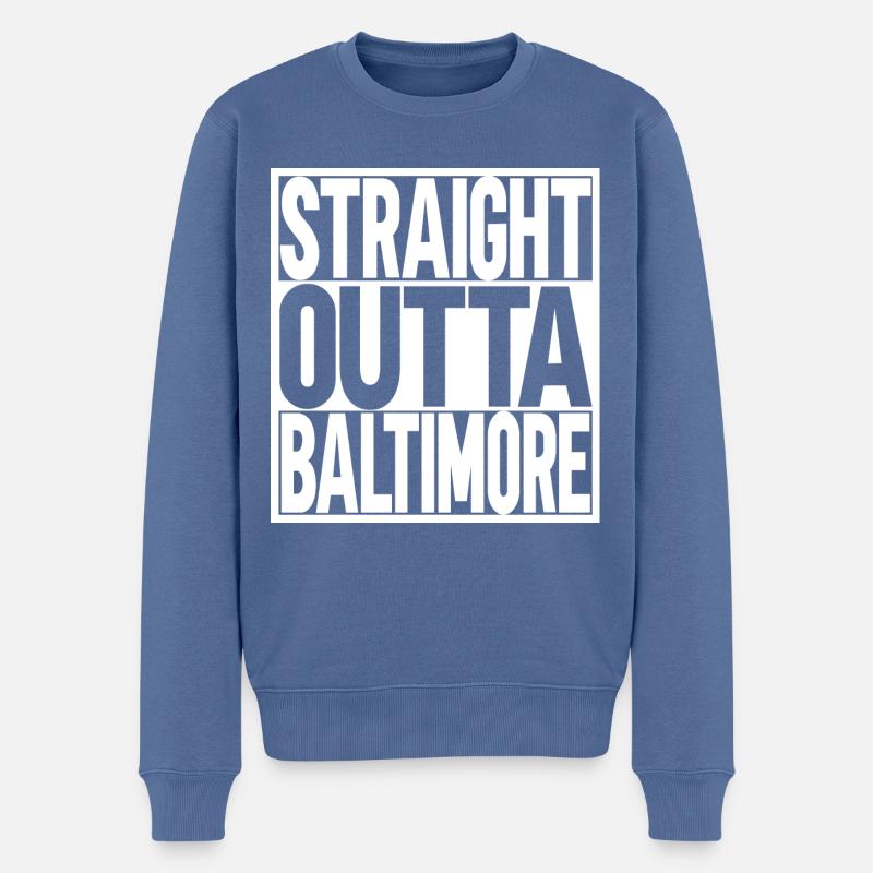 Baltimore - Pull Premium bio Homme - bleu pigeon