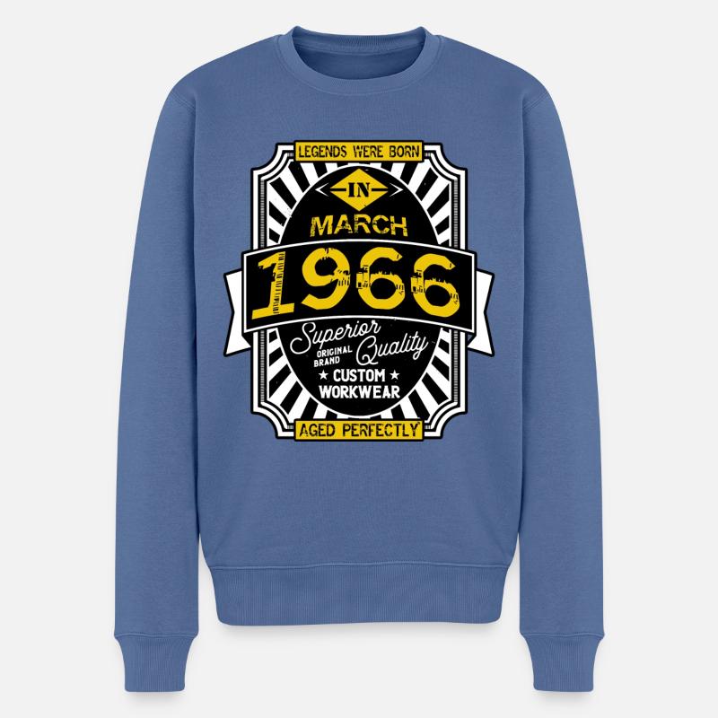 1966 MARCH - Pull Premium bio Homme - bleu pigeon