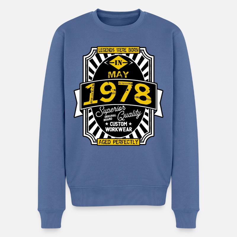 MAI 1978 - Männer Premium Bio Pullover - Taubenblau