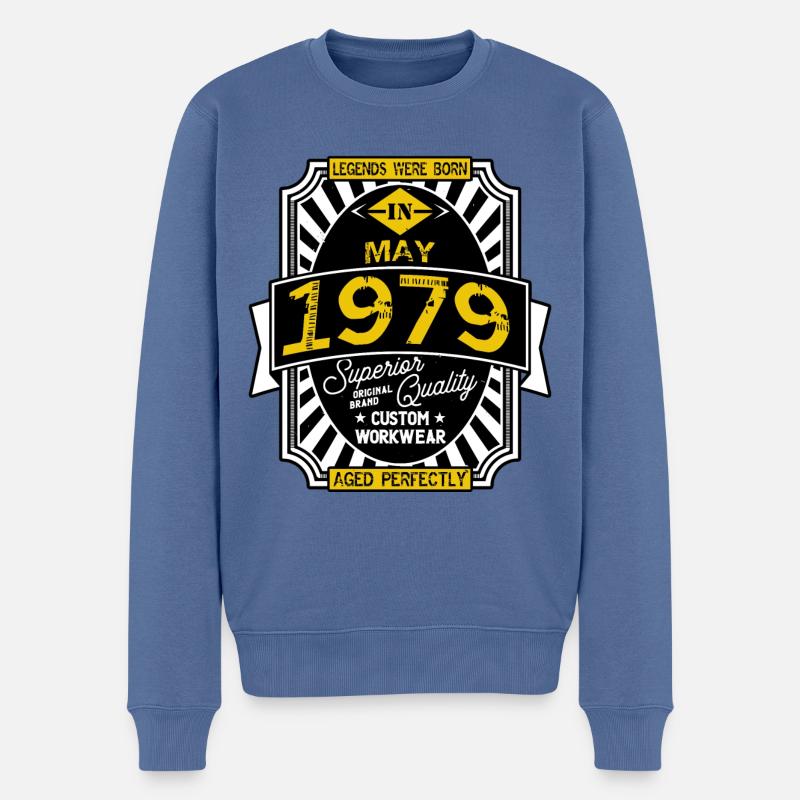 MAI 1979 - Männer Premium Bio Pullover - Taubenblau