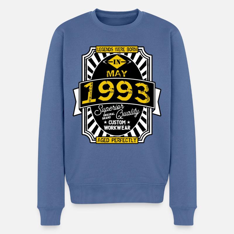 MAI 1993 - Männer Premium Bio Pullover - Taubenblau