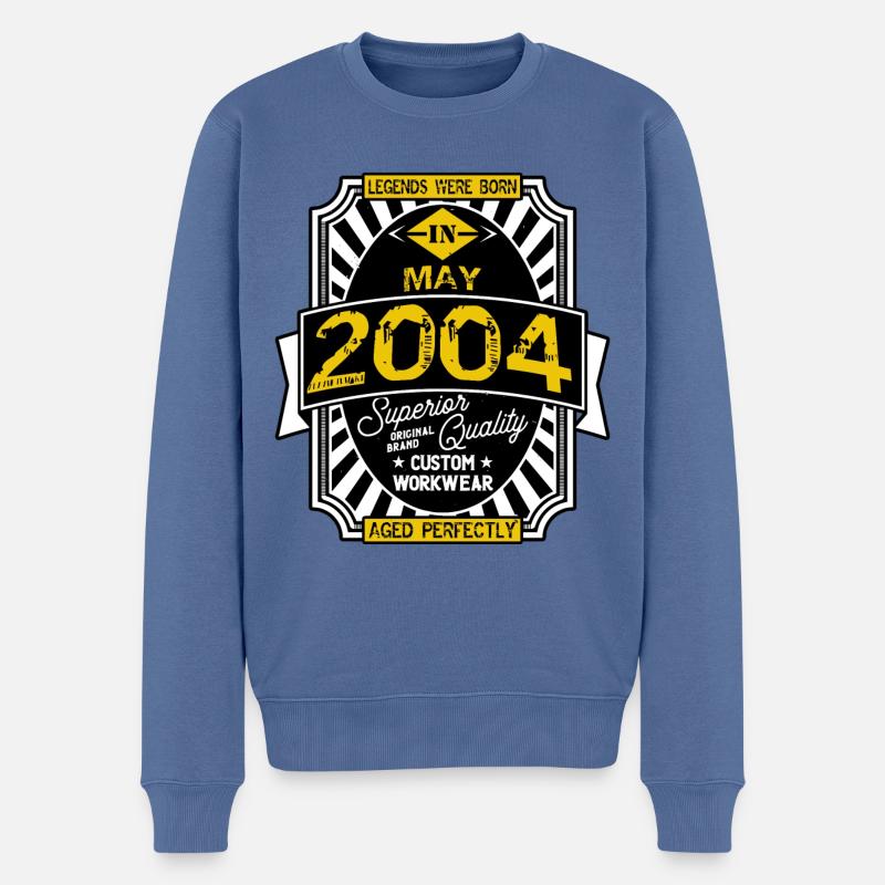 2004 MAY - Pull Premium bio Homme - bleu pigeon