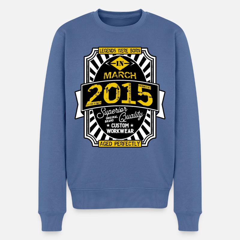 2015 MARCH - Pull Premium bio Homme - bleu pigeon