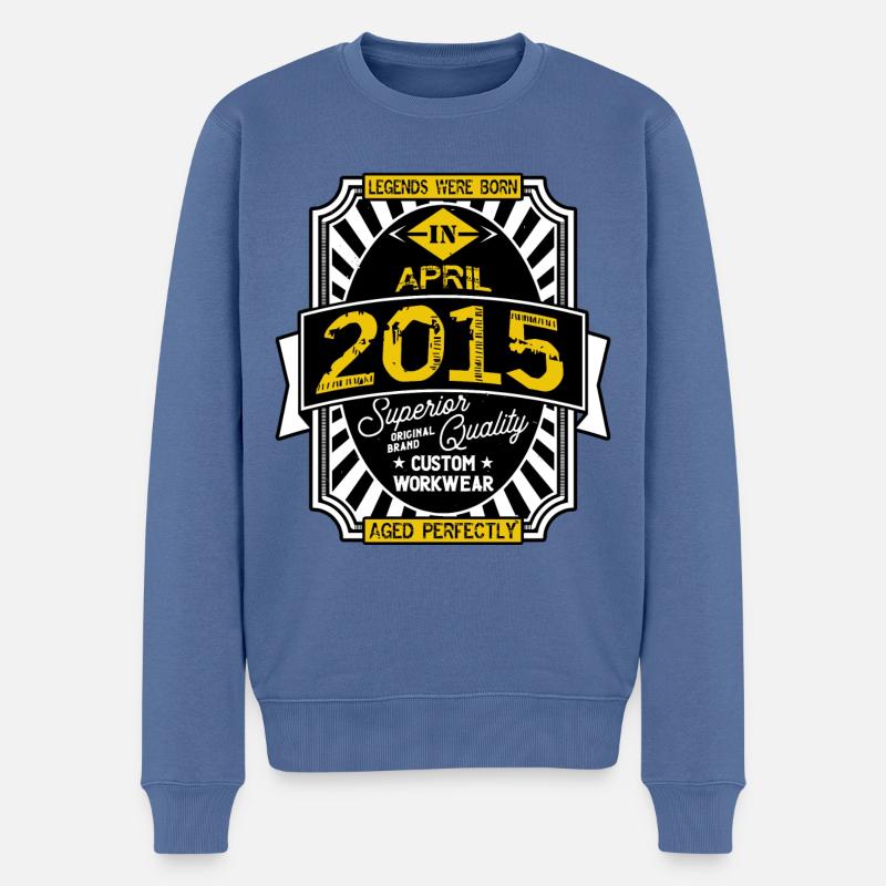 2015 APRIL - Pull Premium bio Homme - bleu pigeon