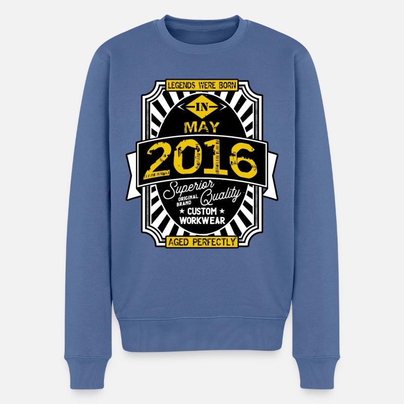 2016 MAY - Pull Premium bio Homme - bleu pigeon