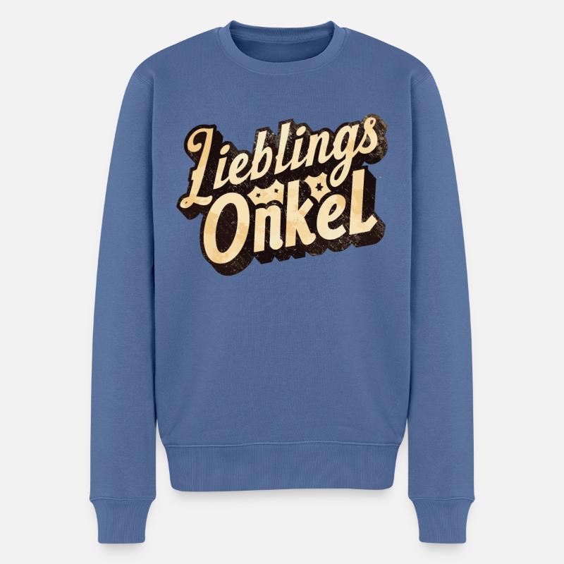 Lieblingsonkel Onkel - Männer Premium Bio Pullover - Taubenblau