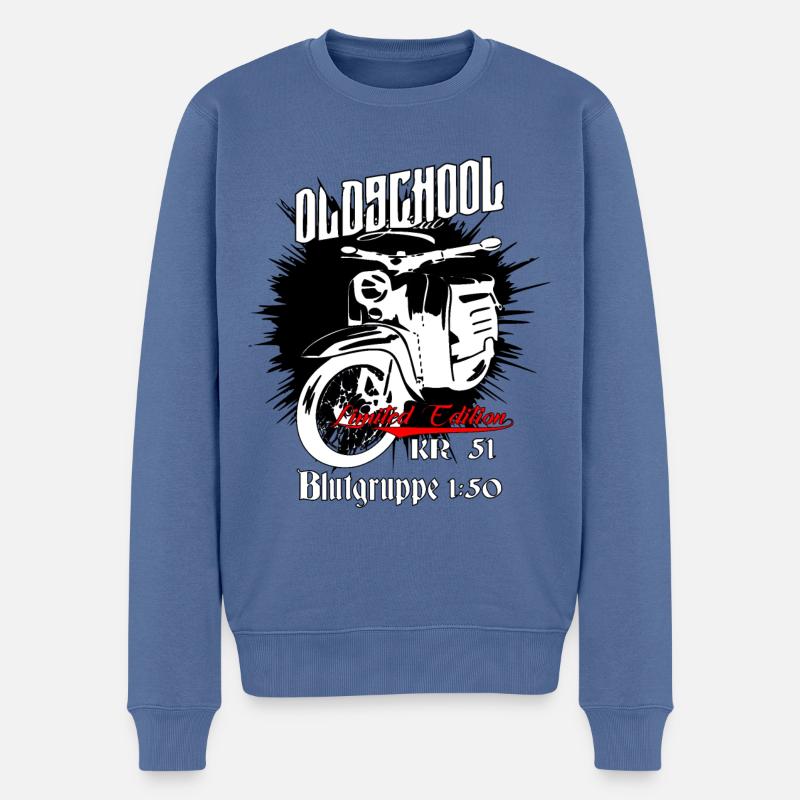 Simson Schwalbe Cyclomoteur - Pull Premium bio Homme - bleu pigeon