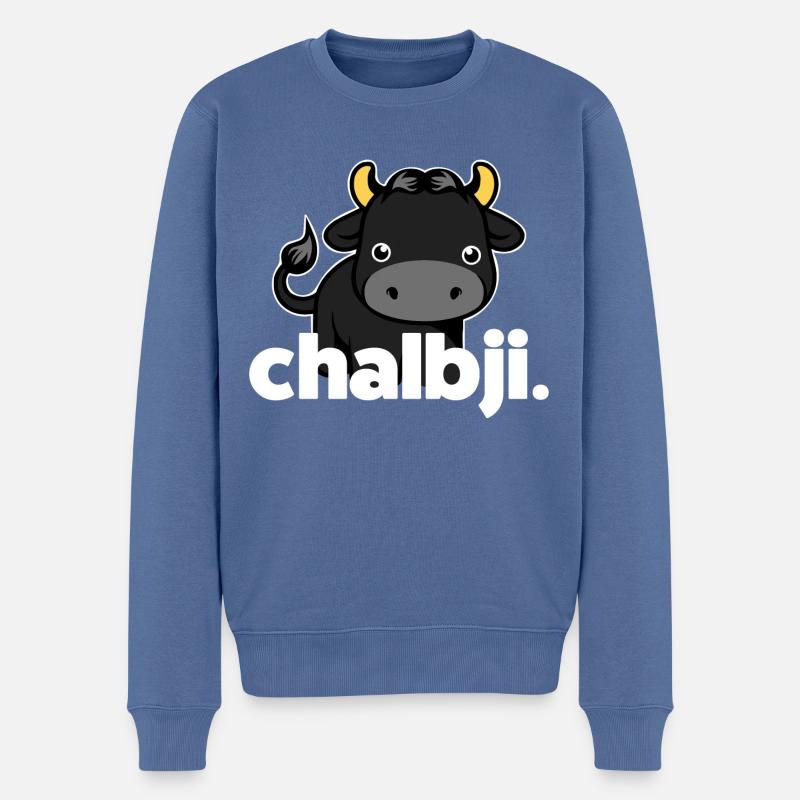 C.A.C. - Pull Premium bio Homme - bleu pigeon