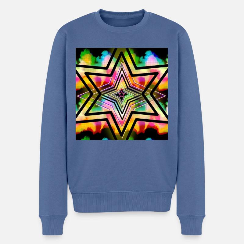 Sterne - Abbild - 2023 - Männer Premium Bio Pullover - Taubenblau