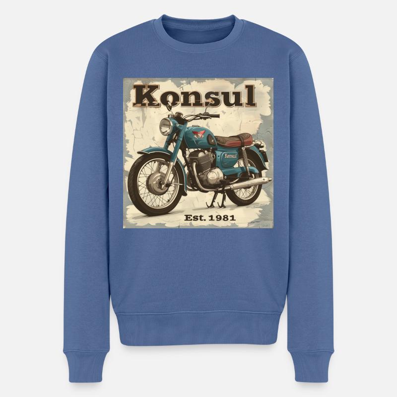 KraftFahrKonsul "Flying Wing" - Männer Premium Bio Pullover - Taubenblau