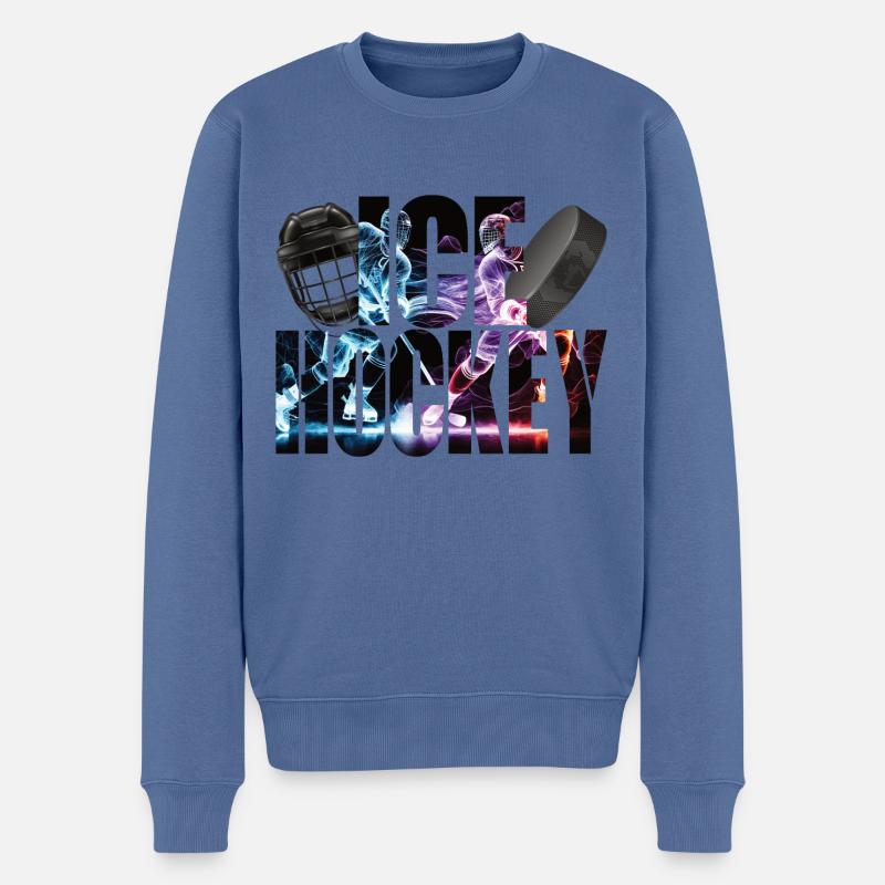Icehockey - Männer Premium Bio Pullover - Taubenblau