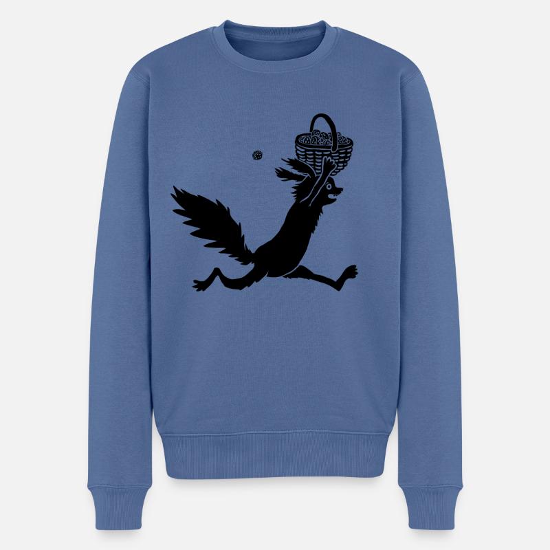 Eichhörnchen - Männer Premium Bio Pullover - Taubenblau