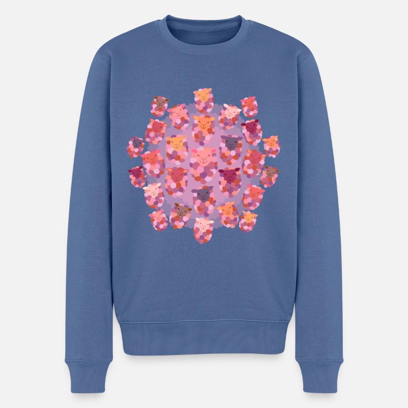 Compter les moutons Multi - Pull Premium bio Homme - bleu pigeon