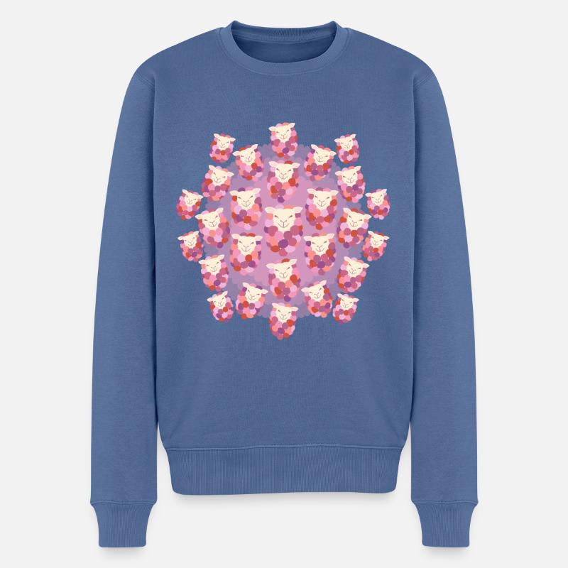 Compter les moutons chauds - Pull Premium bio Homme - bleu pigeon
