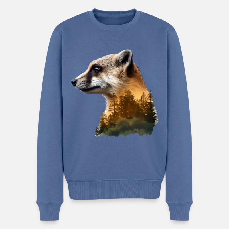 Suricate - Pull Premium bio Homme - bleu pigeon