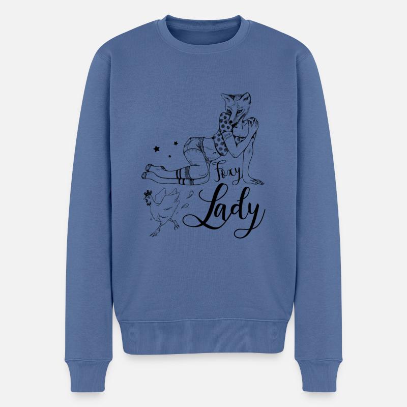 Foxy Lady - Pull Premium bio Homme - bleu pigeon