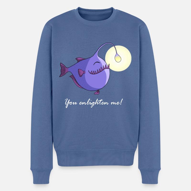 Anglerfisch - Männer Premium Bio Pullover - Taubenblau