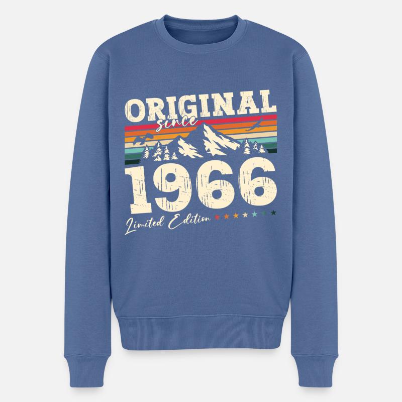 59. Geburtstag Legendär Juni 1966 Jahrgang 1966 - Männer Premium Bio Pullover - Taubenblau
