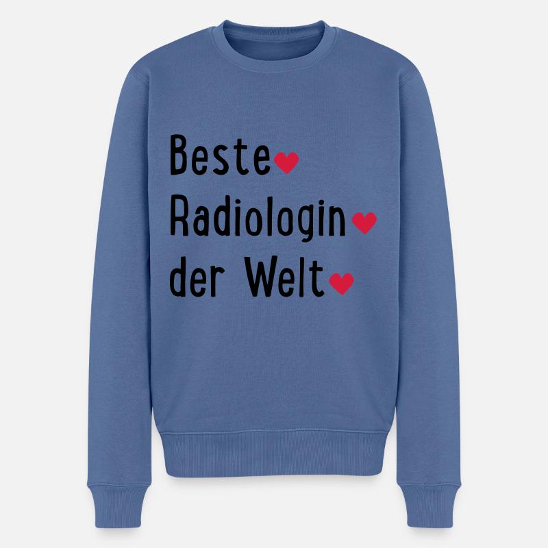besteradiologinderwelt - Männer Premium Bio Pullover - Taubenblau