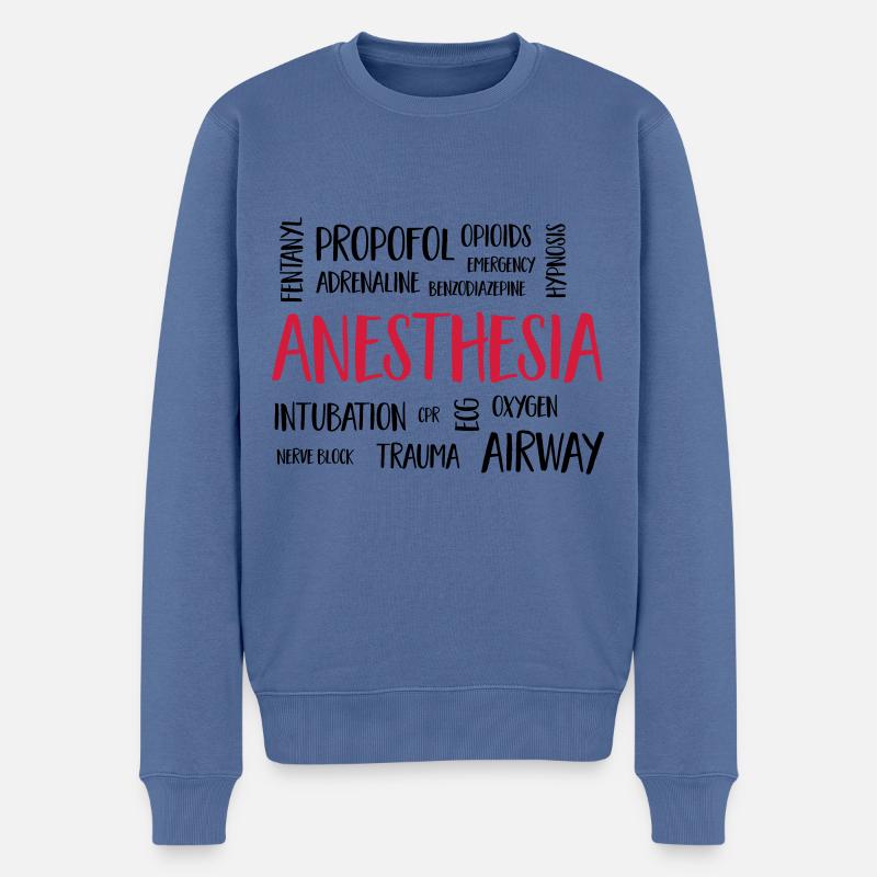 anesthesiacluster - Männer Premium Bio Pullover - Taubenblau
