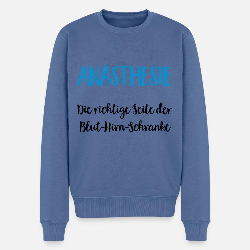 anästhesiewitz - Männer Premium Bio Pullover - Taubenblau