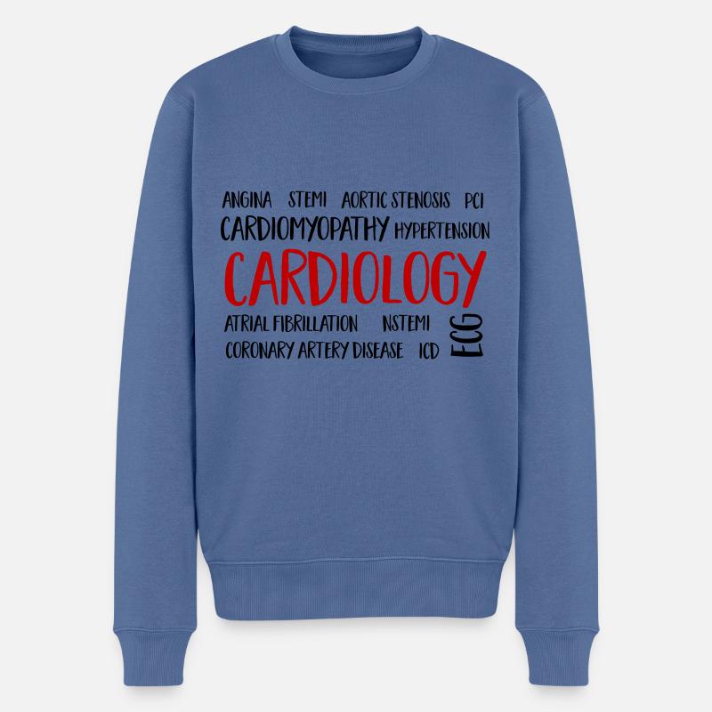 cardiology cloud - Männer Premium Bio Pullover - Taubenblau