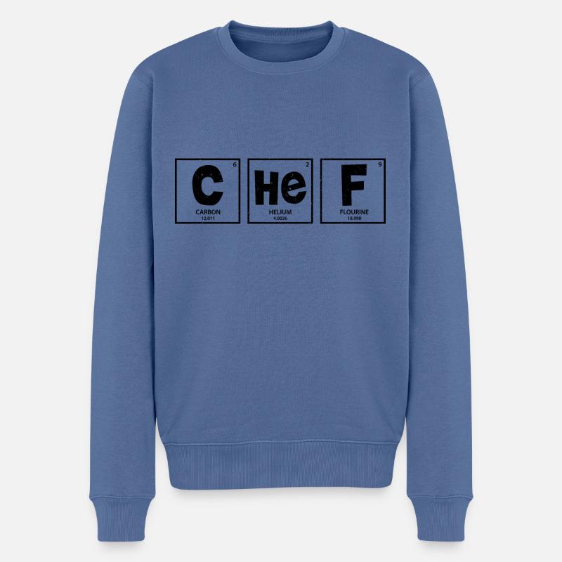 Periodic Table Chef - Kochen - Männer Premium Bio Pullover - Taubenblau