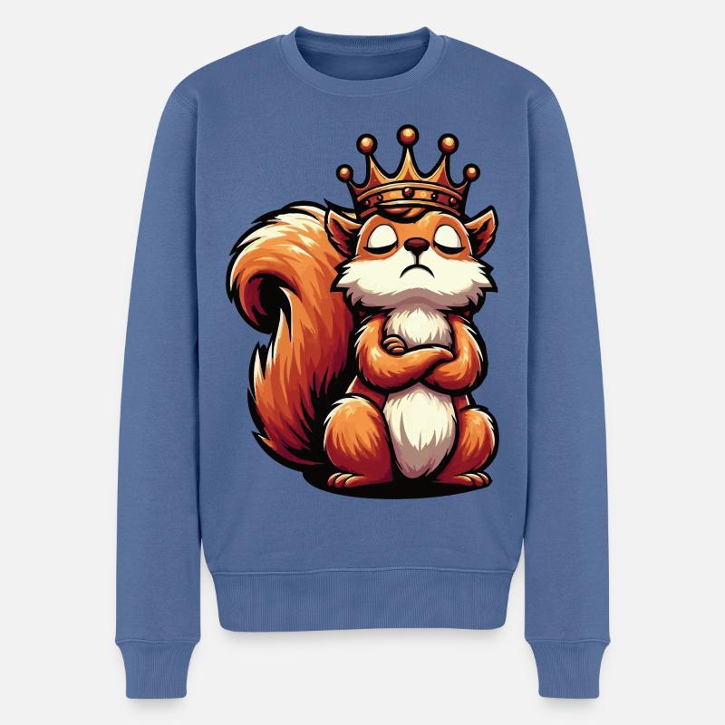 Eichhörnchen Eichhorn Eichhörnchenliebhaber Nager - Männer Premium Bio Pullover - Taubenblau
