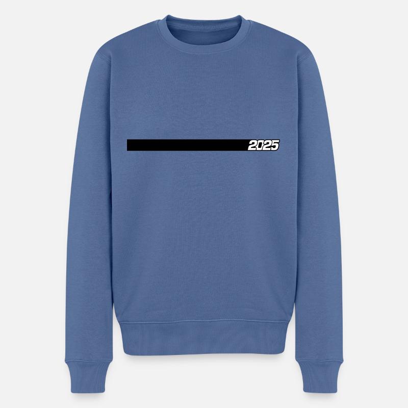 Ligne 2025 - Pull Premium bio Homme - bleu pigeon