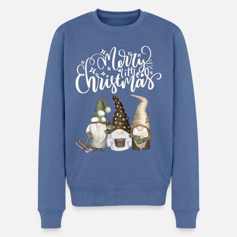 Joyeux Noël petits elfes - Pull Premium bio Homme - bleu pigeon