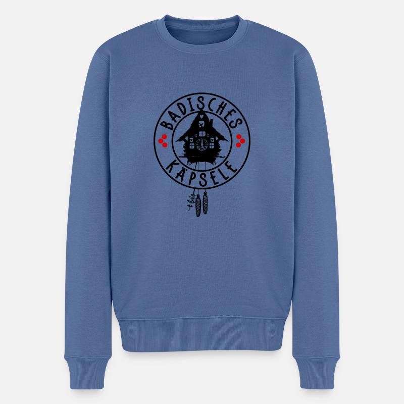 Badisches Käpsele - Männer Premium Bio Pullover - Taubenblau