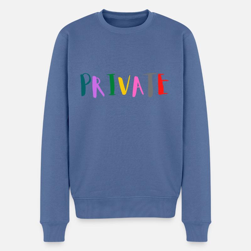 PRIVAT - Männer Premium Bio Pullover - Taubenblau