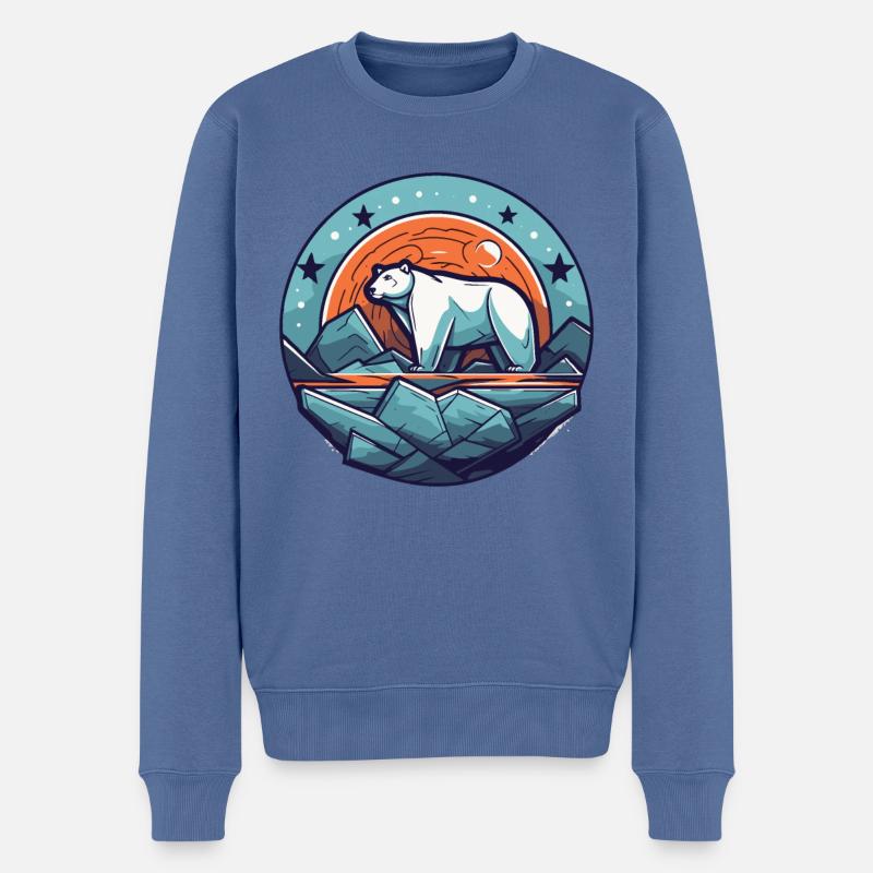 Le dernier ours polaire - Pull Premium bio Homme - bleu pigeon