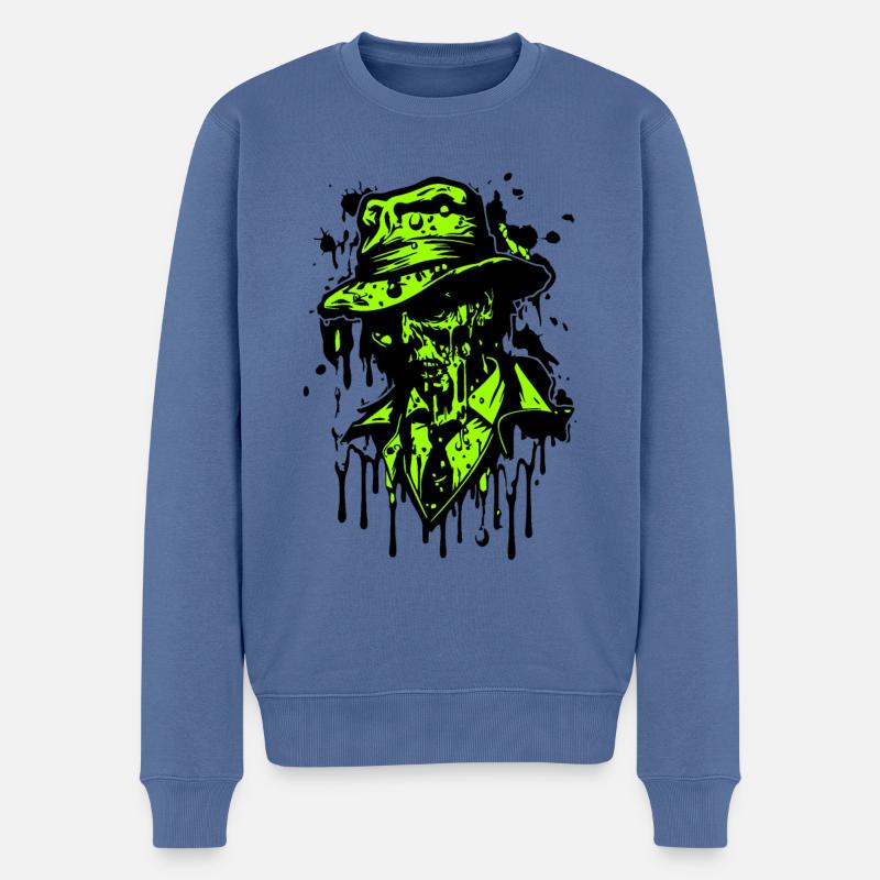 Dreaddy Daddy Zombie - Männer Premium Bio Pullover - Taubenblau