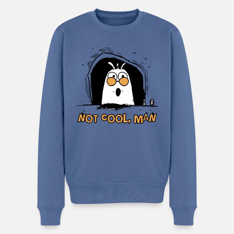 Das ist nicht cool, Mann - Männer Premium Bio Pullover - Taubenblau