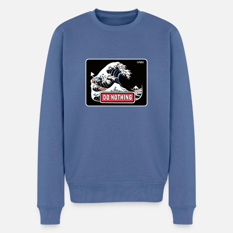 Ne faites rien - Pull Premium bio Homme - bleu pigeon