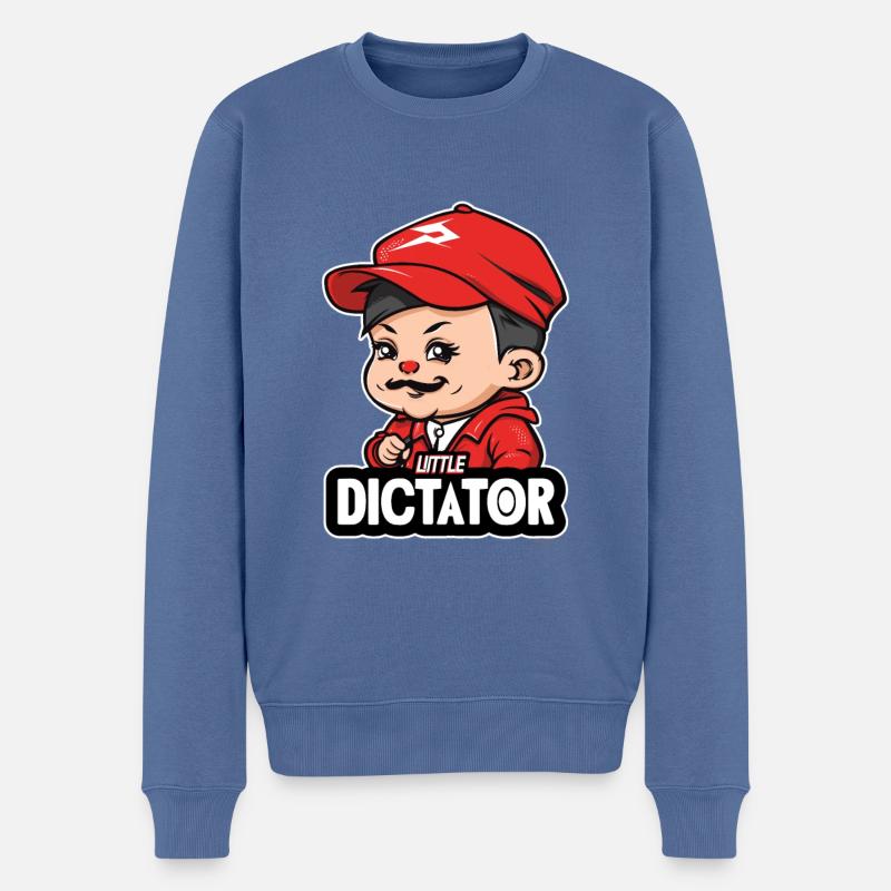 Kleiner Diktator - Männer Premium Bio Pullover - Taubenblau