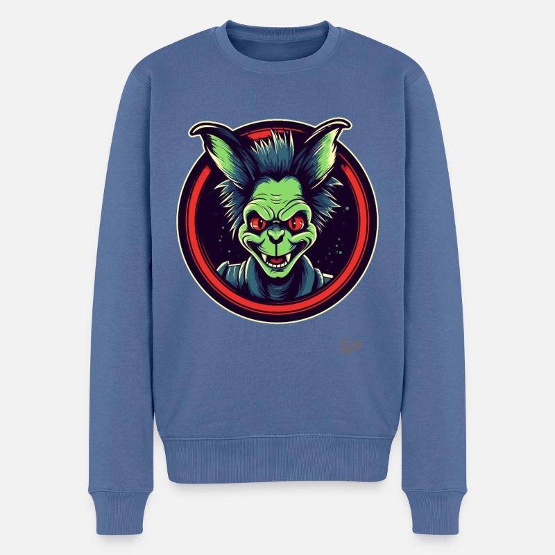 Kleiner frecher Kobold - Männer Premium Bio Pullover - Taubenblau