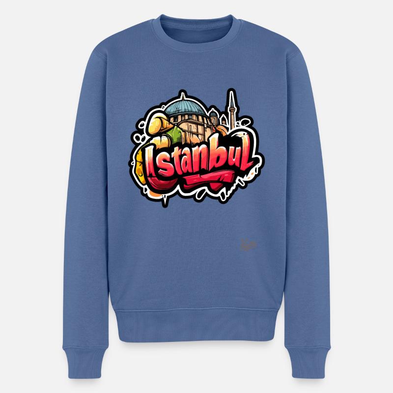 Hagia Sophia Istanbul - Männer Premium Bio Pullover - Taubenblau