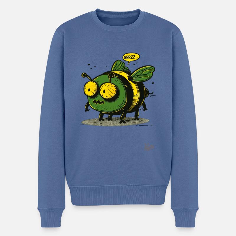 Die coole und hässliche Hummel-Rummel-Biene - Männer Premium Bio Pullover - Taubenblau