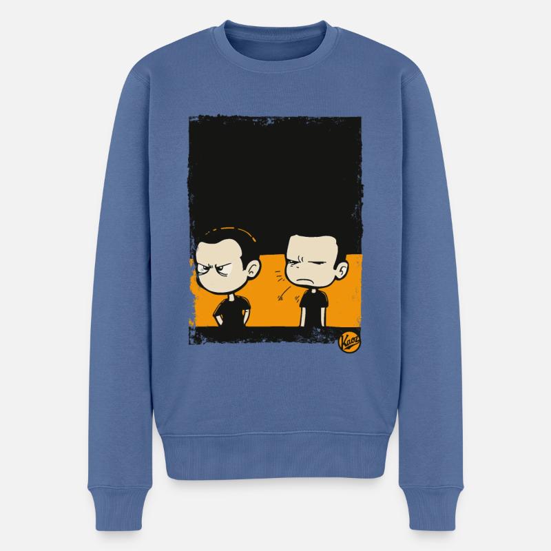 Beleidigte Freunde - Männer Premium Bio Pullover - Taubenblau