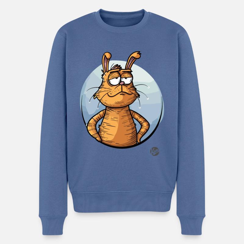 Lapin de dessin animé cool - Pull Premium bio Homme - bleu pigeon