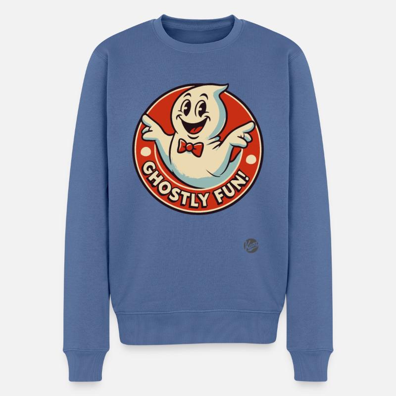 Amusez-vous avec ce petit fantôme - Pull Premium bio Homme - bleu pigeon